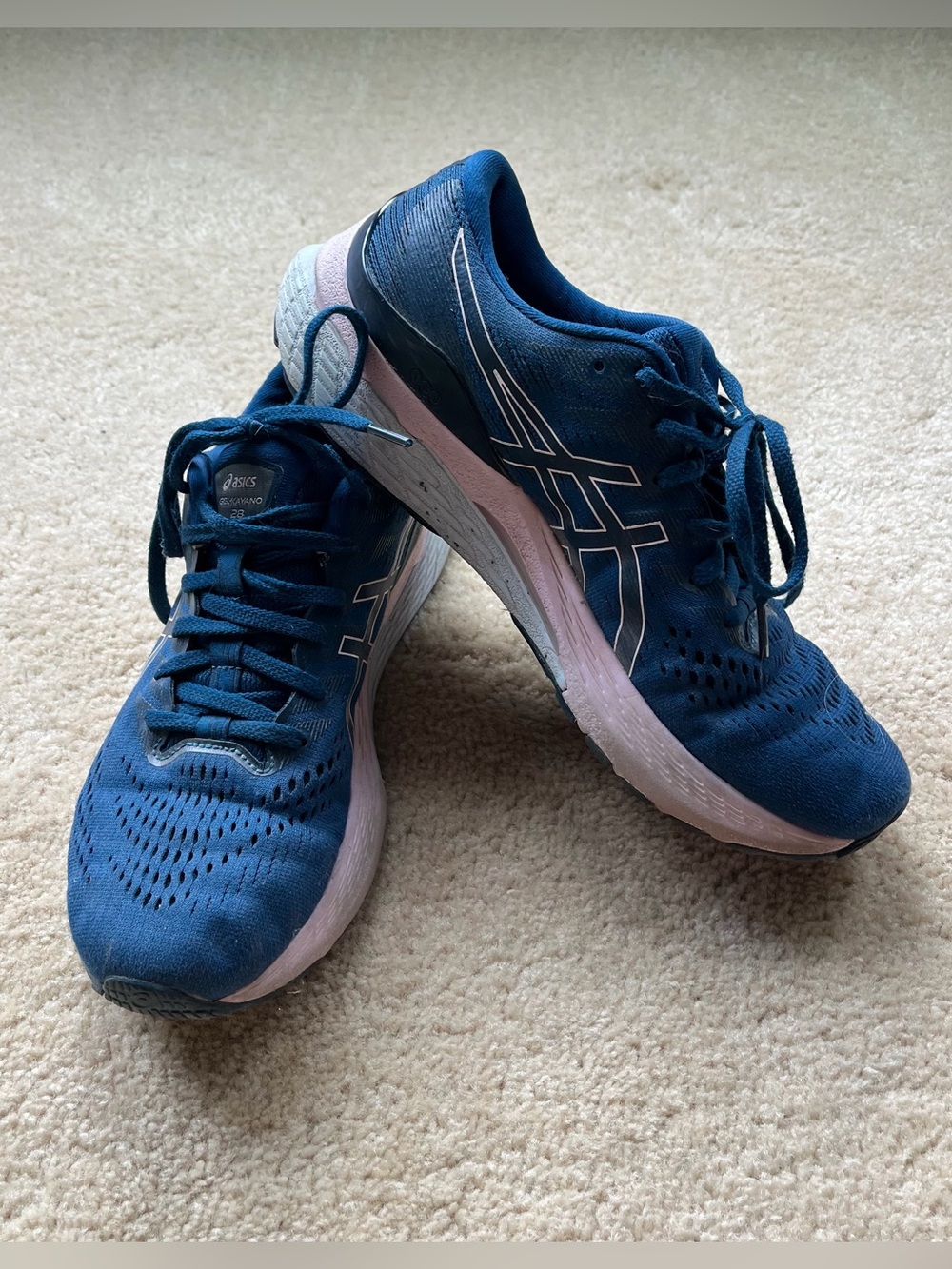 Asics Gel-Kayano 28 Women's Blue Running Shoes - Size 10.5 M - #1012B047 - VGUC